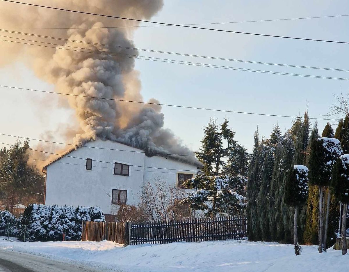 Pożar domu w Bulowicach [FOTO]