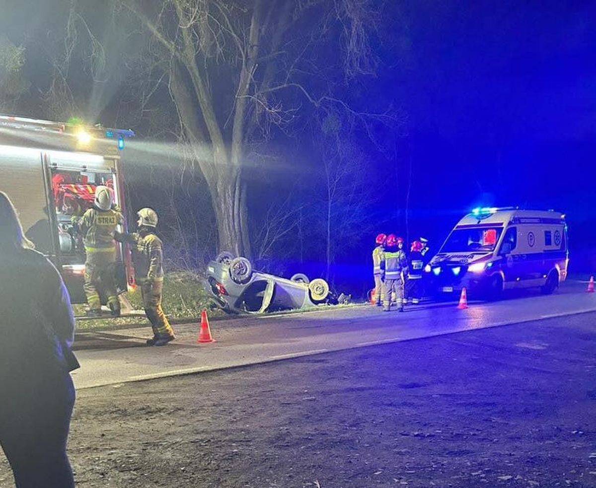 Pożar na osiedlu w Andrychowie, wypadek w Wieprzu