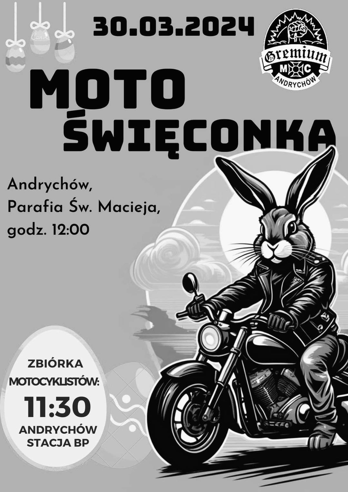 Moto-Święconka po raz kolejny w Wielką Sobotę w Andrychowie