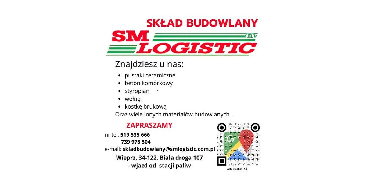 Zapraszamy na zakupy w składzie budowlanym SM Logistic!