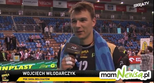 Wojciech Włodarczyk świętuje ze Skrą tytuł mistrza Polski
