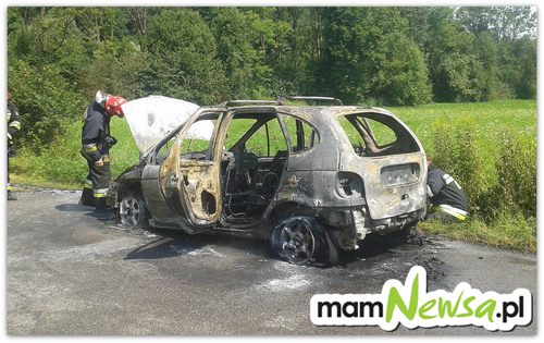 Samochód doszczętnie spłonął